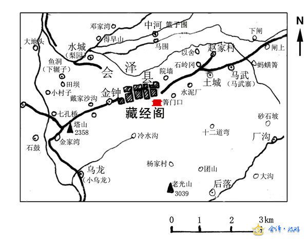首页- 自然风光   藏经阁,位于会泽县城的南门箐,整体建筑坐东向西图片